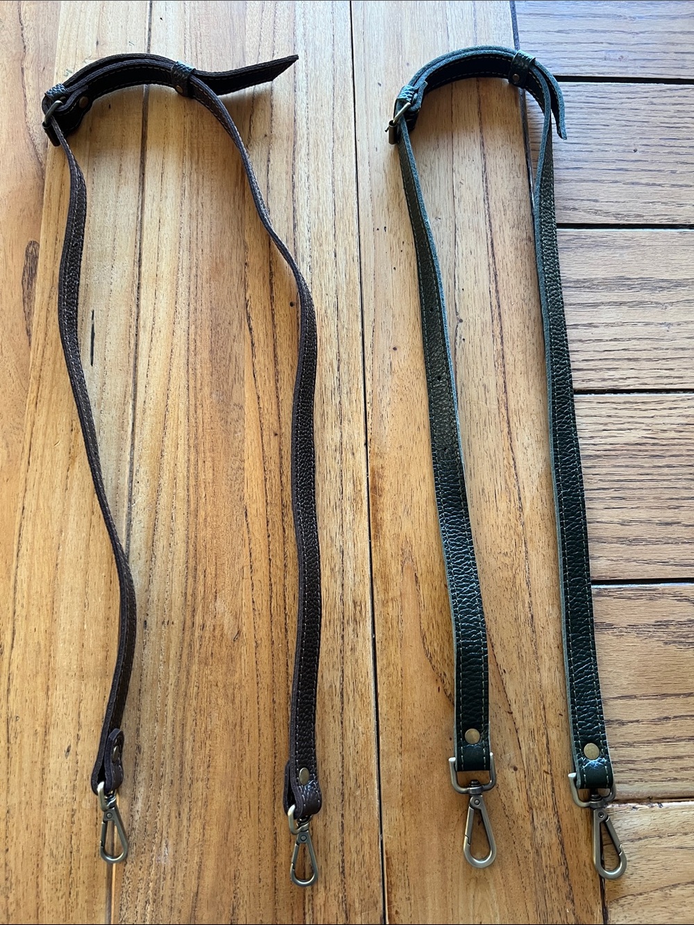 Brand New Handmade Pebbled Leather Shoulder Straps